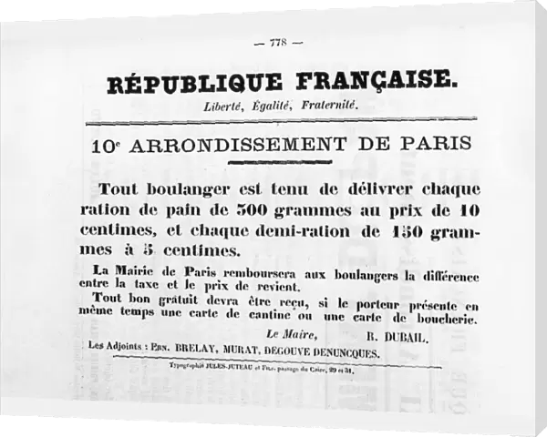 10th Arrondissement de Paris, from French Political posters of the Paris Commune, May 1871