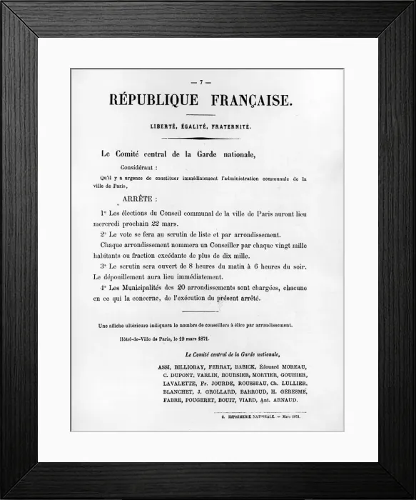 Framed Print : Le Comite Central de la Garde Nationale, from French Political posters of the Paris Commune Framed Print : Le Comite Central de la Garde Nationale, from French Political posters of the Paris Commune