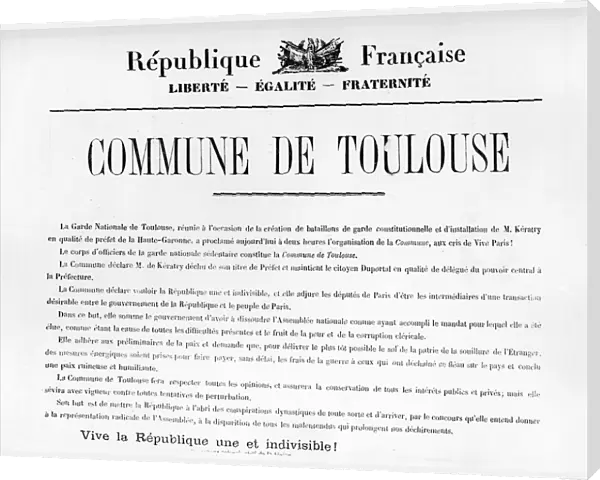 Commune de Toulouse, from French Political posters of the Paris Commune