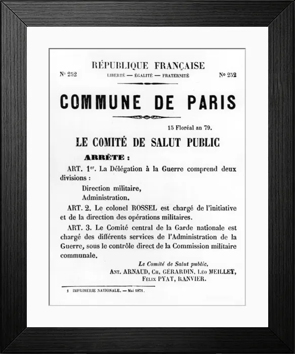 Framed Print : Commune de Paris, from French Political posters of the Paris Commune, May 1871 Framed Print : Commune de Paris, from French Political posters of the Paris Commune, May 1871