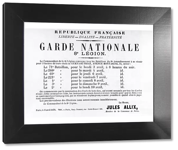 Garde Nationale 8th Legion, from French Political posters of the Paris Commune, May 1871