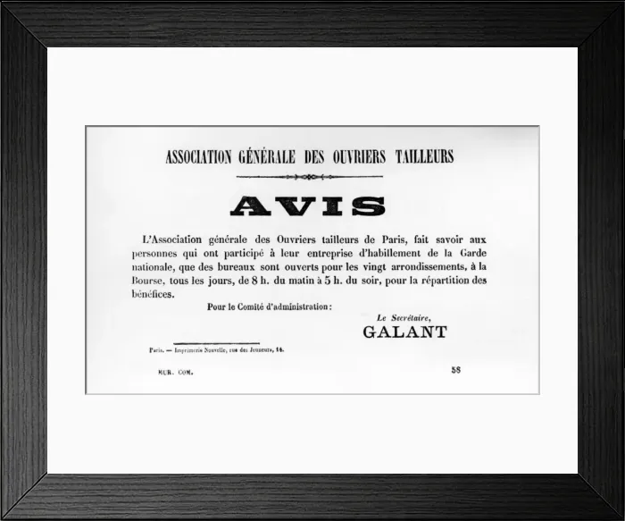 Framed Print : Avis, from French Political posters of the Paris Commune, May 1871 Framed Print : Avis, from French Political posters of the Paris Commune, May 1871