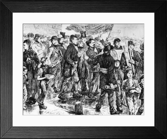 Framed Print : March in favour of the Commune, Paris Commune of 1871 Framed Print : March in favour of the Commune, Paris Commune of 1871