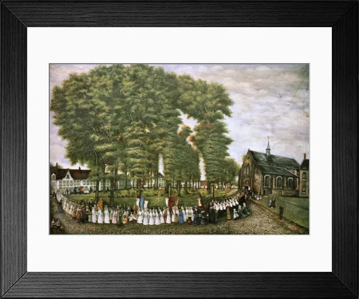 Framed Print : A Procession in Bruges at the End of the 19th Century, 19th century Framed Print : A Procession in Bruges at the End of the 19th Century, 19th century