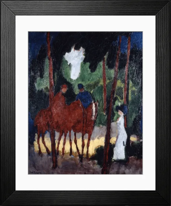 Framed Print : Riders in the Wood of Boulogne, c1904