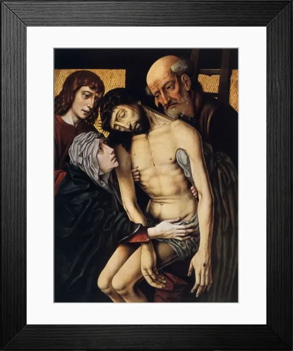 Framed Print : Descent from the Cross, c1430. Artist: Rogier Van der Weyden Framed Print : Descent from the Cross, c1430. Artist: Rogier Van der Weyden