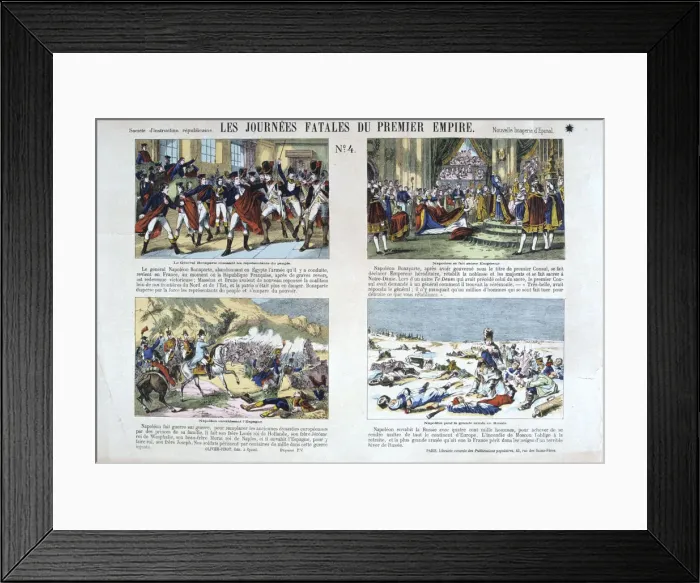 Framed Print : Les Journee Fatales du Premier Empire, Revolution of 1789, France Framed Print : Les Journee Fatales du Premier Empire, Revolution of 1789, France