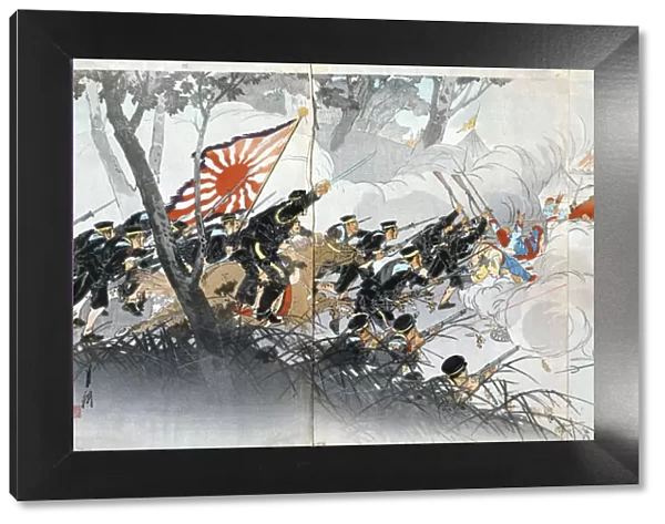 Sino-Japanese war, 19th Century. Japanese print. Private collection
