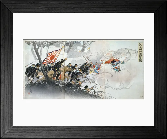 Framed Print : Sino-Japanese war, 19th Century. Japanese print. Private collection Framed Print : Sino-Japanese war, 19th Century. Japanese print. Private collection