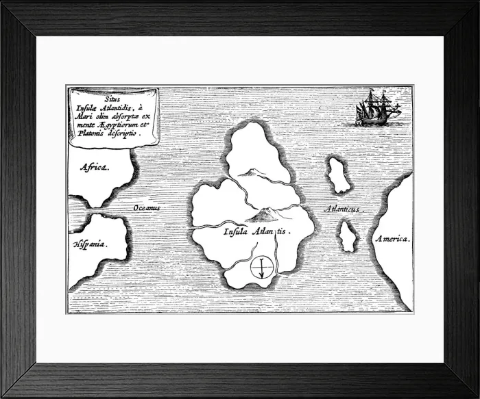 Framed Print : Legendary island of Atlantis Framed Print : Legendary island of Atlantis
