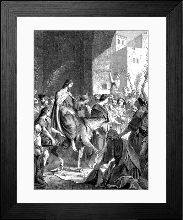 Framed Print : Christ riding into Jerusalem on an ass, c1860 Framed Print : Christ riding into Jerusalem on an ass, c1860