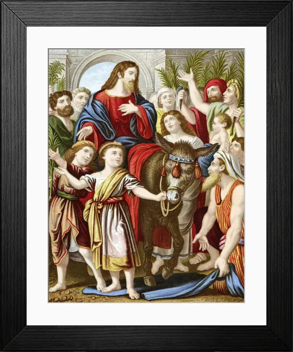 Framed Print : Christ riding into Jerusalem on an ass, c1860 Framed Print : Christ riding into Jerusalem on an ass, c1860