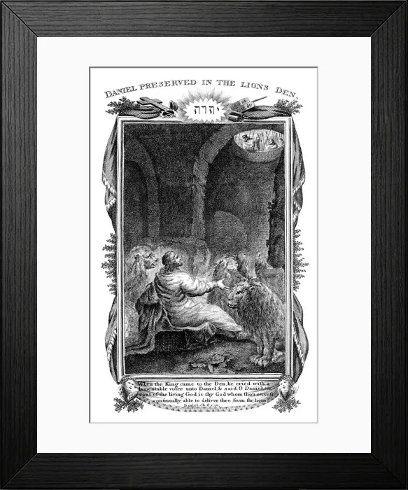 Framed Print : Daniel in the Lions Den, 1804 Framed Print : Daniel in the Lions Den, 1804