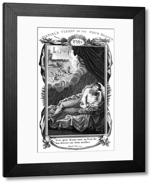 Framed Print : Daniels vision of the beasts, 1804 Framed Print : Daniels vision of the beasts, 1804