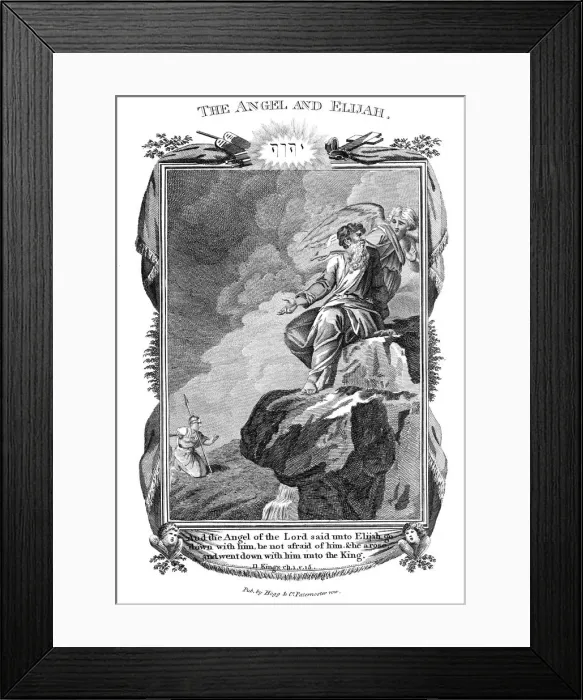 Framed Print : Angel of the Lord appearing to Elijah on the mountain, 1804 Framed Print : Angel of the Lord appearing to Elijah on the mountain, 1804