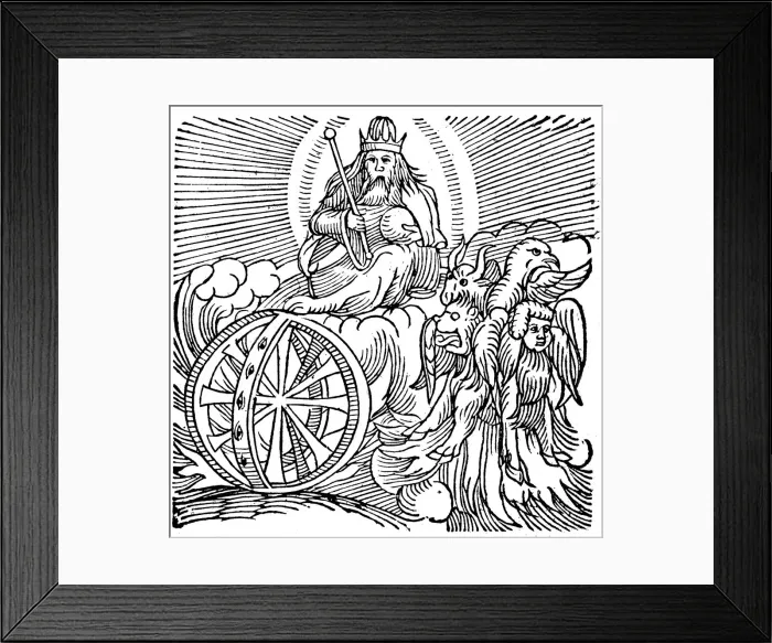 Framed Print : Ezekiels vision of chariot in sky, c614 BC Framed Print : Ezekiels vision of chariot in sky, c614 BC