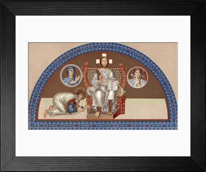 Framed Print : Christ enthroned, late 9th century Framed Print : Christ enthroned, late 9th century
