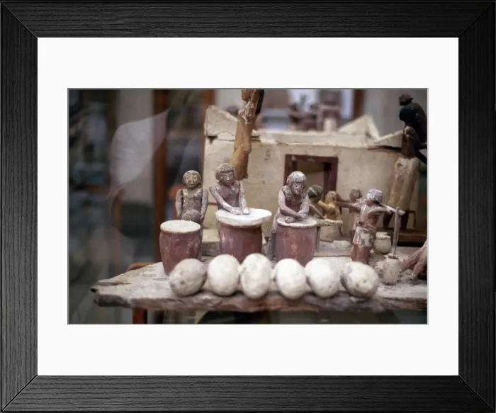Framed Print : Funerary tomb model of a bakery, Ancient Egyptian Framed Print : Funerary tomb model of a bakery, Ancient Egyptian