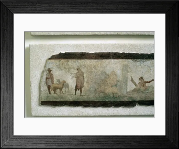 Framed Print : Roman farmers with sheep Framed Print : Roman farmers with sheep