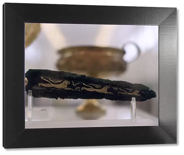 Mycenean dagger with lion decoration, c1450-c1100 BC