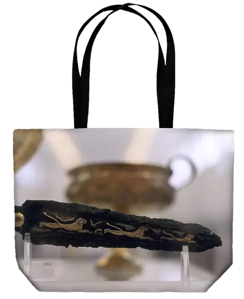 Mycenean dagger with lion decoration, c1450-c1100 BC