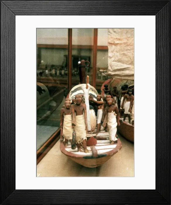 Framed Print : Model boat, Ancient Egyptian, 14th century BC Framed Print : Model boat, Ancient Egyptian, 14th century BC