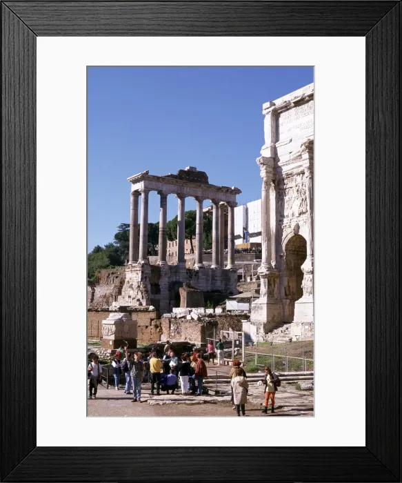 Framed Print : Ruins of the Forum and Temple of Saturn, Rome Framed Print : Ruins of the Forum and Temple of Saturn, Rome