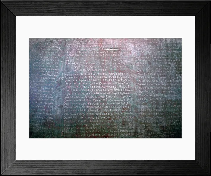 Framed Print : Roman Latin inscription on stone from Spain Framed Print : Roman Latin inscription on stone from Spain