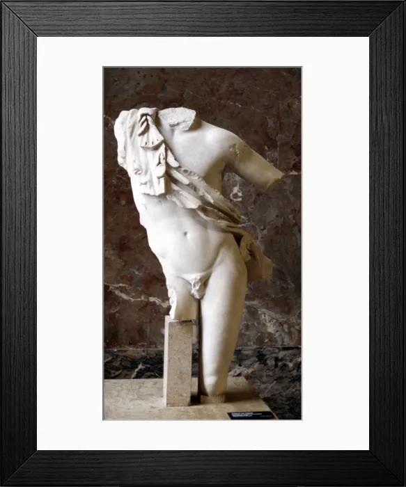 Framed Print : Greek statue of a male torso, 5th century BC Framed Print : Greek statue of a male torso, 5th century BC