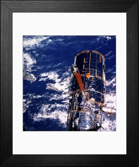 Framed Print : Hubble Space Telescope above the Earth Framed Print : Hubble Space Telescope above the Earth