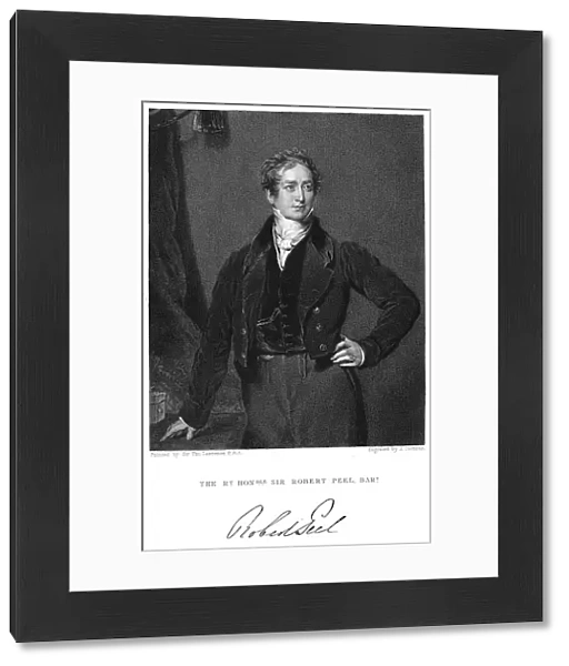 Robert Peel, 19th century British statesman. Artist: J Cochran