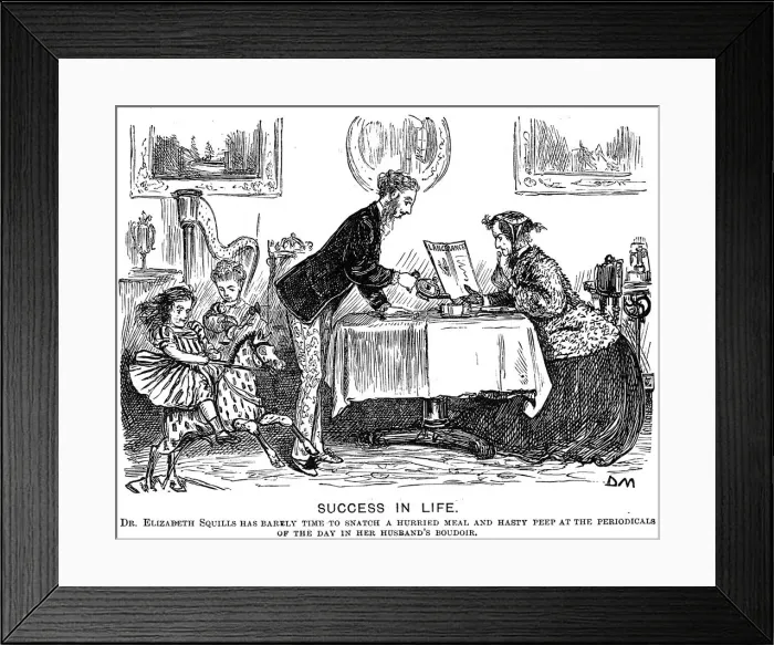 Framed Print : Success in Life, 1867. Artist: George du Maurier Framed Print : Success in Life, 1867. Artist: George du Maurier
