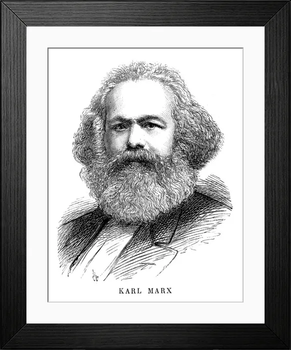 Framed Print : Karl Marx, 19th century German political, social and economic theorist Framed Print : Karl Marx, 19th century German political, social and economic theorist