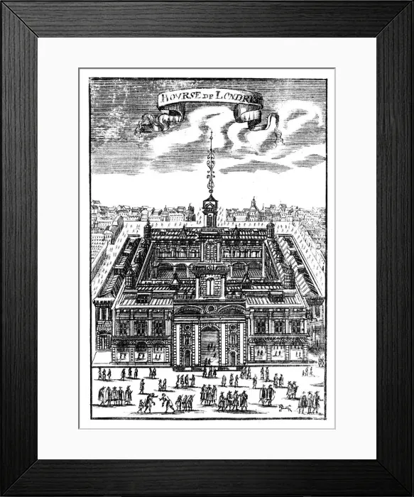 Framed Print : The Royal Exchange, London, 1686 Framed Print : The Royal Exchange, London, 1686