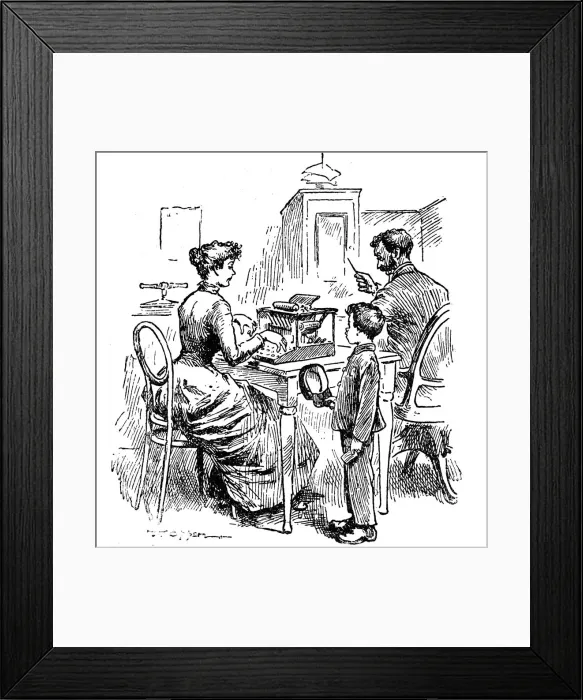 Framed Print : Female typist, 1893