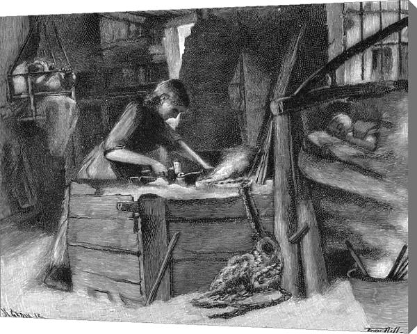 Making chains in the Cradley Heath district of the Black Country in the English Midlands, 1890