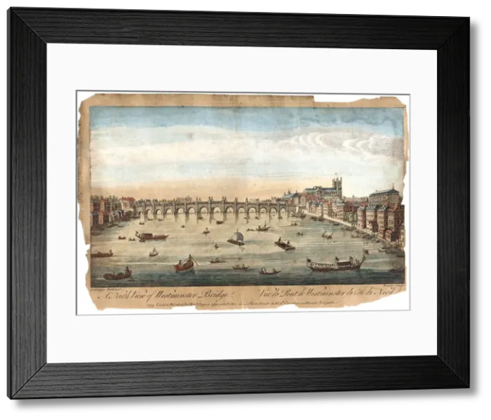 Framed Print : Westminster Bridge, London, 1753 Framed Print : Westminster Bridge, London, 1753