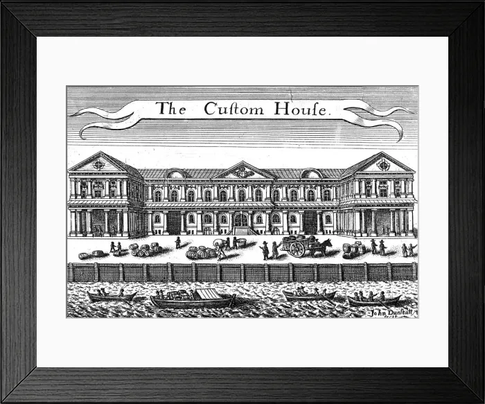 Framed Print : The Custom House, London, c1660. Artist: John Dunster Framed Print : The Custom House, London, c1660. Artist: John Dunster