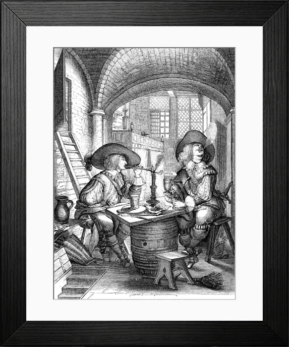 Framed Print : Le Tabac, 17th century. Artist: Abraham Bosse Framed Print : Le Tabac, 17th century. Artist: Abraham Bosse