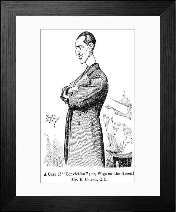 Framed Print : Edward Carson, Irish-born British politician and jurist, 1898 Framed Print : Edward Carson, Irish-born British politician and jurist, 1898
