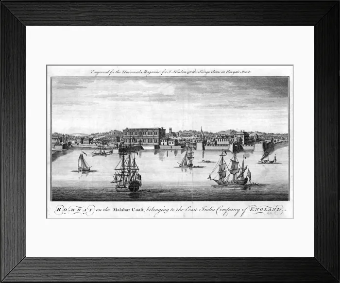 Framed Print : Bombay, the East India Companys port on the Malabar Coast of India, 1755 Framed Print : Bombay, the East India Companys port on the Malabar Coast of India, 1755