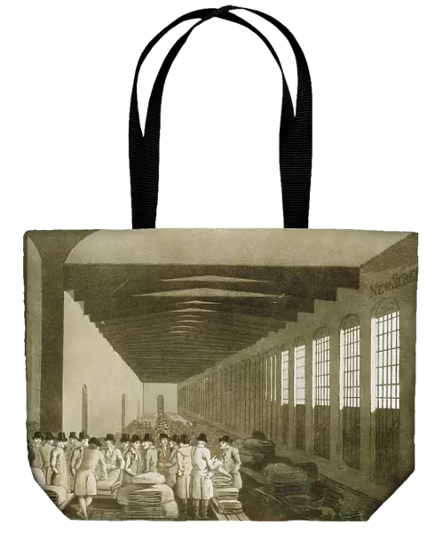 Interior of the Cloth Hall, Leeds, 1814. Artist: George Walker of Seacroft
