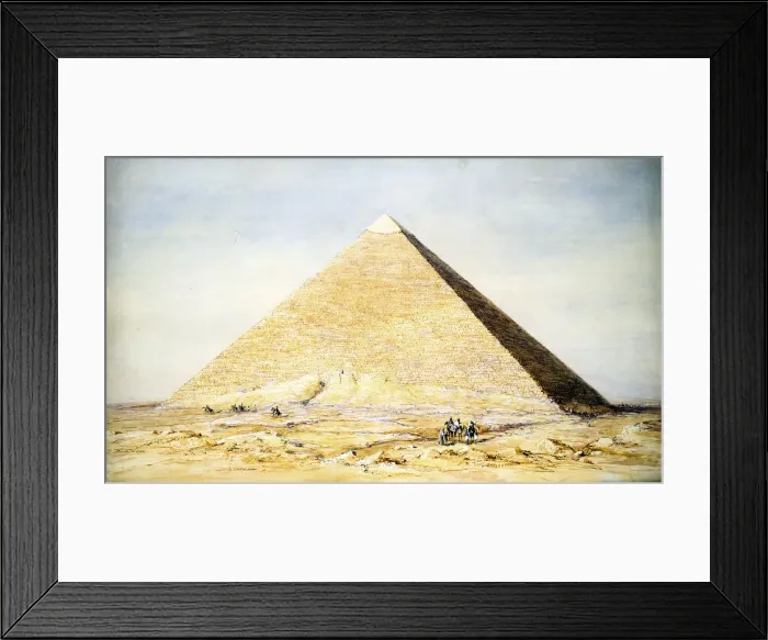 Framed Print : Great Pyramid of Cheops at Giza, Egypt, 4th dynasty, Old Kingdom, 26th century BC (1831). Artist: Francis Vyvyan Jago Arundale Framed Print : Great Pyramid of Cheops at Giza, Egypt, 4th dynasty, Old Kingdom, 26th century BC (1831). Artist: Francis Vyvyan Jago Arundale