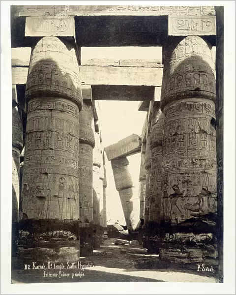 Hypostyle hall, temple of Amun-Re, Karnak, Egypt, 1878. Artist: P Sebah