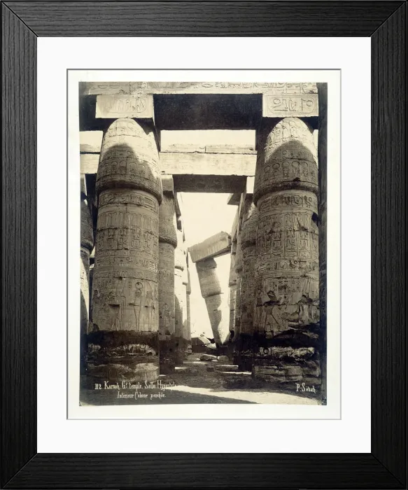 Framed Print : Hypostyle hall, temple of Amun-Re, Karnak, Egypt, 1878. Artist: P Sebah Framed Print : Hypostyle hall, temple of Amun-Re, Karnak, Egypt, 1878. Artist: P Sebah