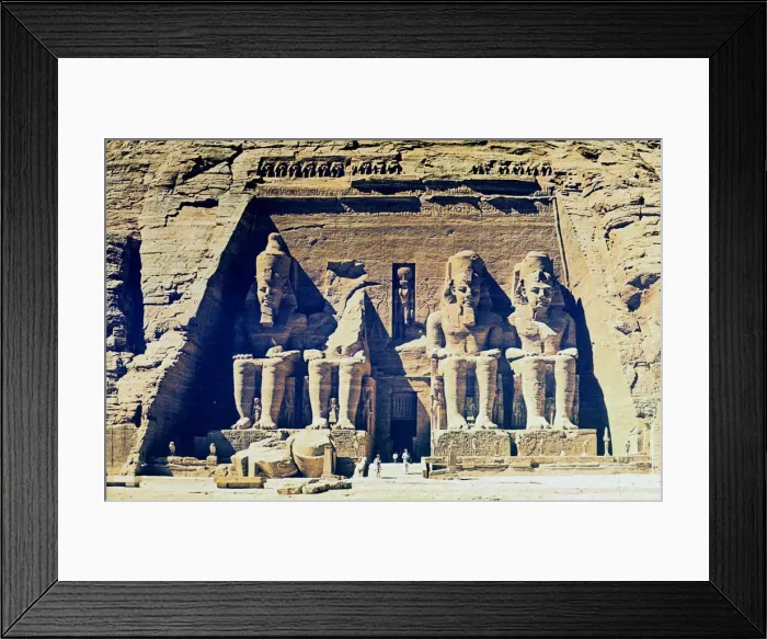 Framed Print : Statues of Rameses II outside the entrance to the main temple at Abu Simbel, Egypt, 13th Century BC Framed Print : Statues of Rameses II outside the entrance to the main temple at Abu Simbel, Egypt, 13th Century BC