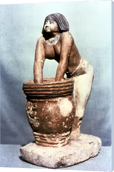 Woman brewing beer, Ancient Egyptian tomb model