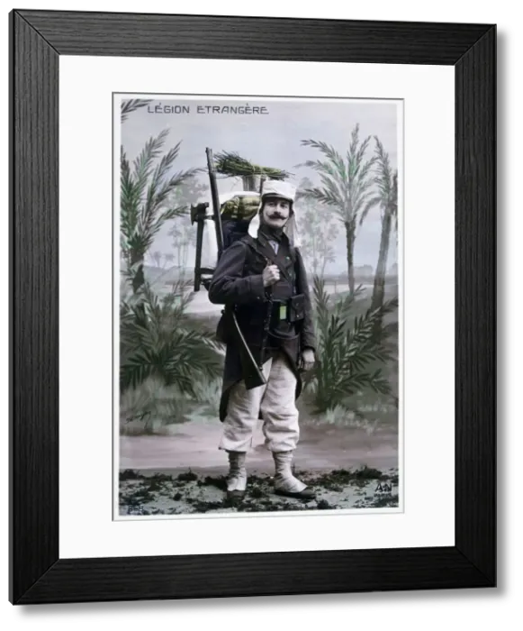 Framed Print : French Foreign legionnaire, c1900. Artist: J Geiser Framed Print : French Foreign legionnaire, c1900. Artist: J Geiser