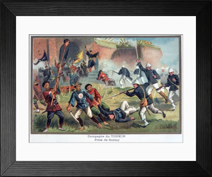 Framed Print : Battle of Tonkin, Franco-Chinese War, 20th century Framed Print : Battle of Tonkin, Franco-Chinese War, 20th century