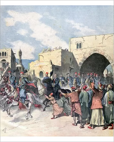 The French consul arrives in Bethlehem during Christmas festivities, 1892. Artist: Henri Meyer